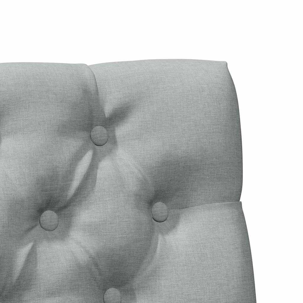 Tapecirani uzglavlje Svijetlo siva 90 cm Čvrsto borovo drvo