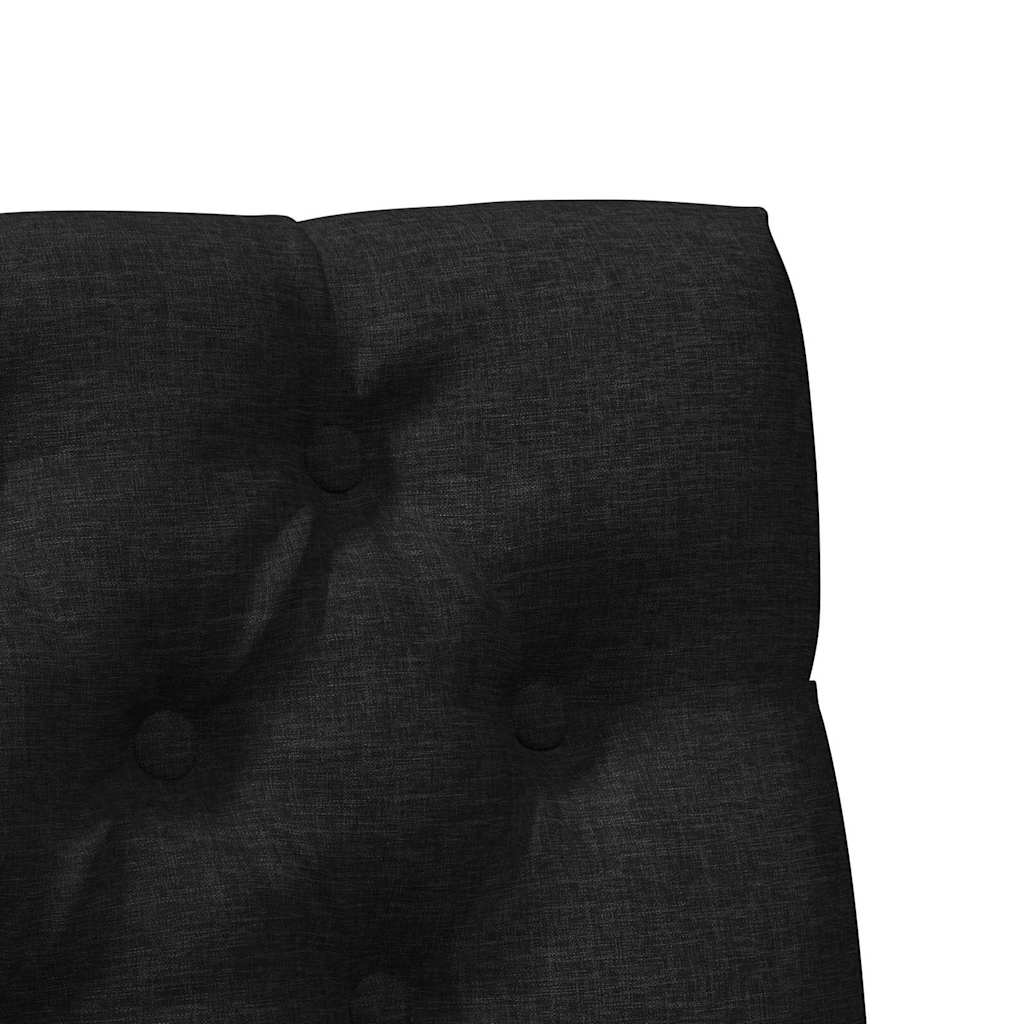 Tapecirani uzglavlje Crna 80 cm Čvrsto borovo drvo