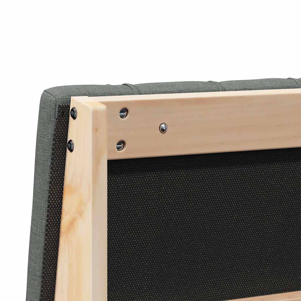 Tapecirani uzglavlje Tamno siva 75 cm Čvrsto borovo drvo