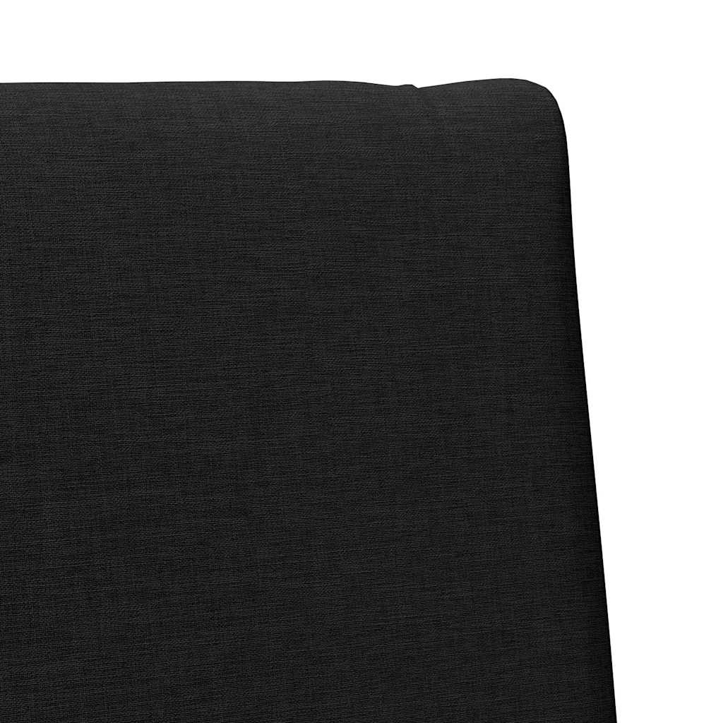 Tapecirani uzglavlje Crna 100 cm Čvrsto borovo drvo