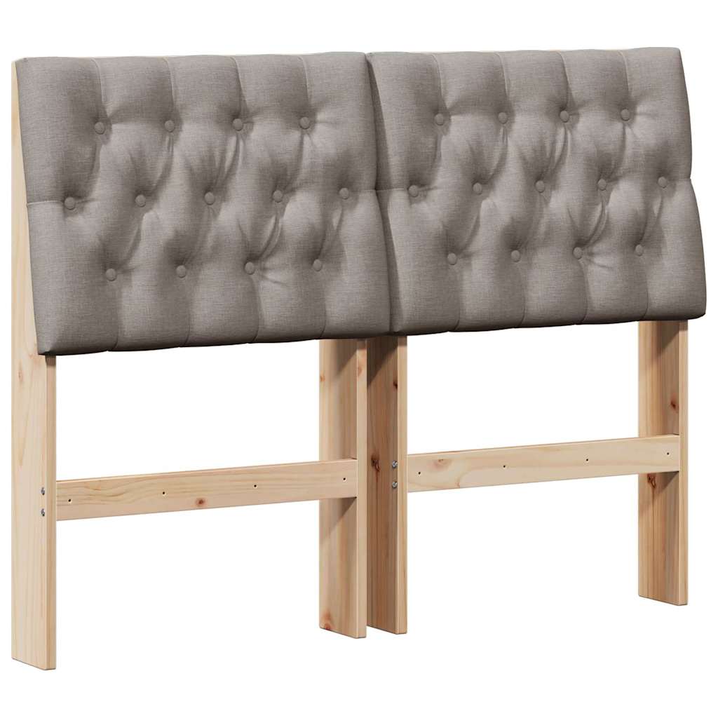 Tapecirani uzglavlje Sivo-smeđa 120 cm Čvrsto borovo drvo