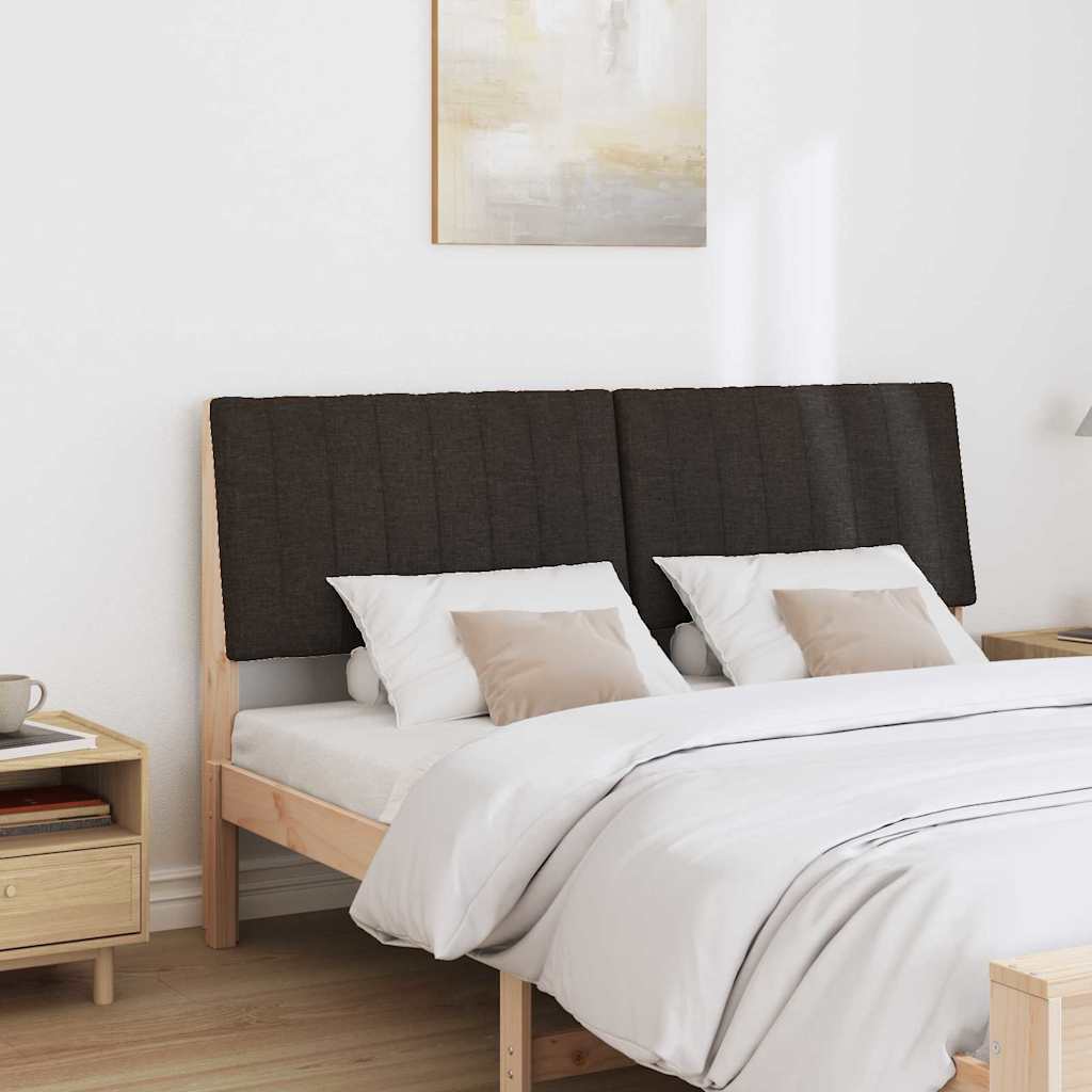 Tapecirani uzglavlje Crna 150 cm Čvrsto borovo drvo