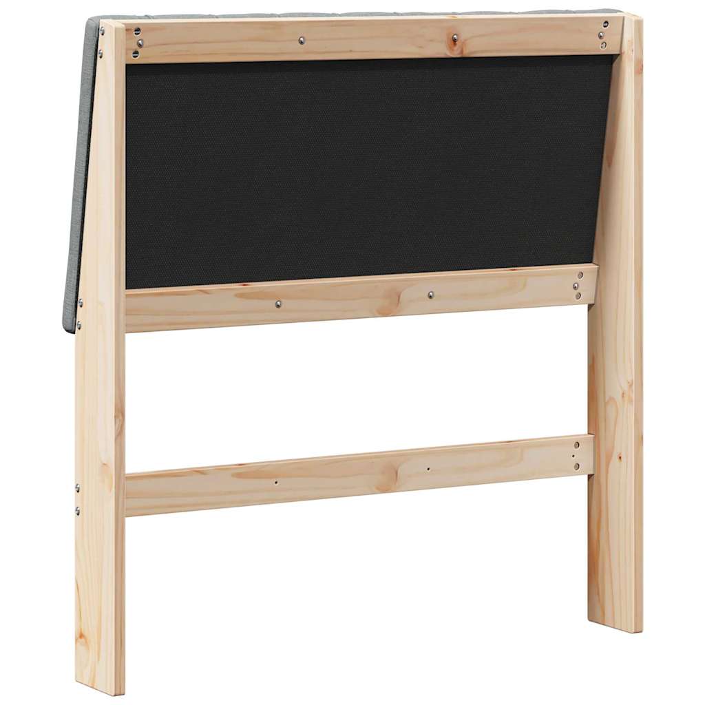Tapecirani uzglavlje Tamno siva 90 cm Čvrsto borovo drvo