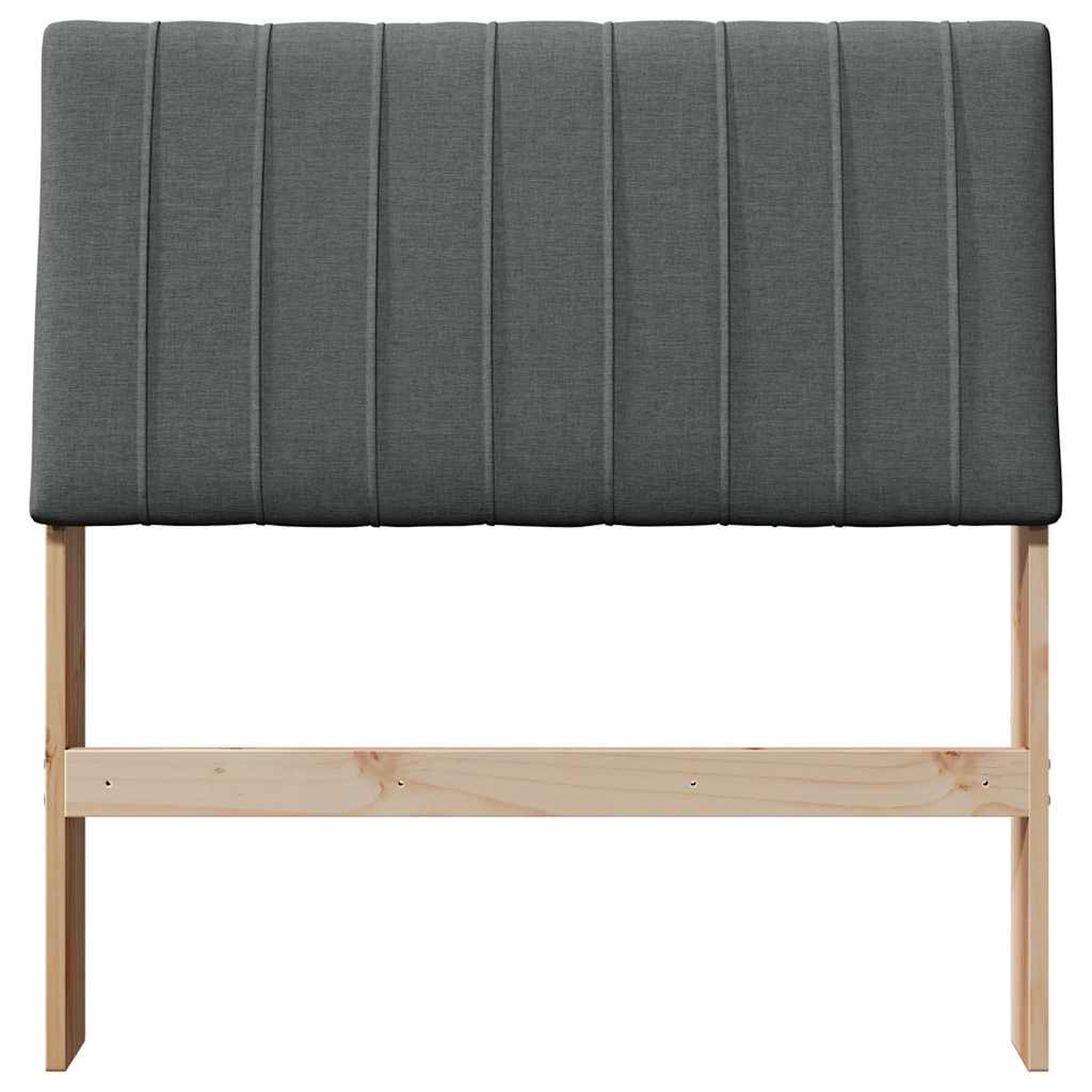Tapecirani uzglavlje Tamno siva 90 cm Čvrsto borovo drvo