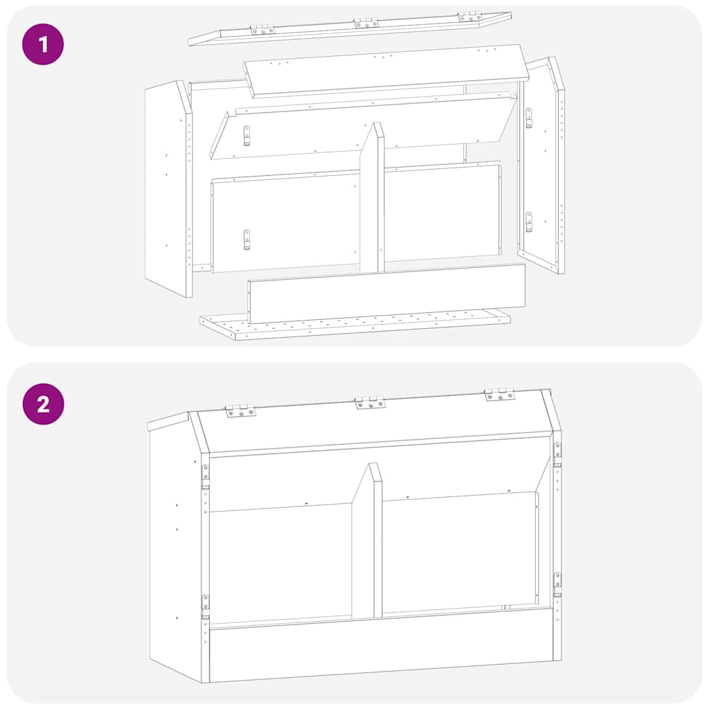 Hranilica za zečeve Srebrno 64.5 x 25.5 x 45.5 cm Cinkani čelik