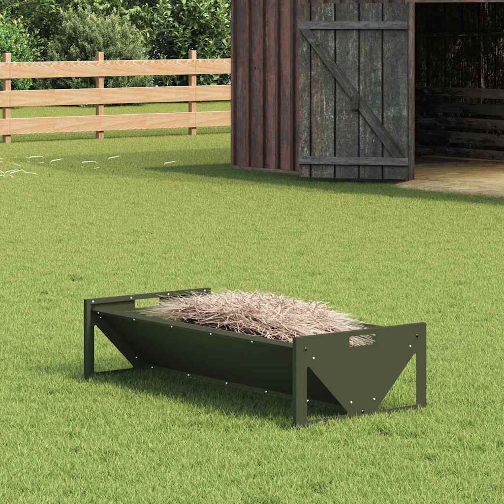 Hranilica za stoku Maslinasto zelena 108 x 50 x 28 cm
