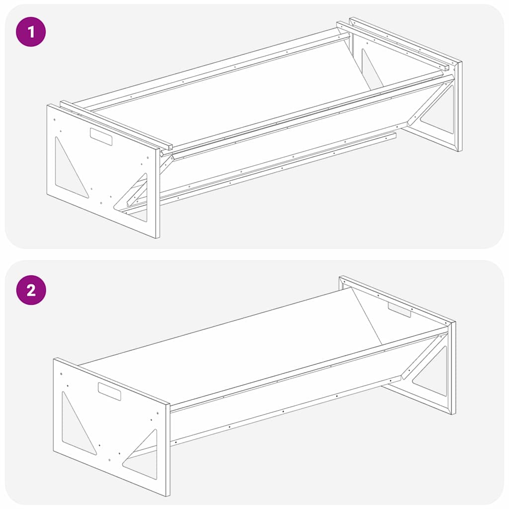 Hranilica za stoku Srebrno 108 x 50 x 28 cm Cinkani čelik