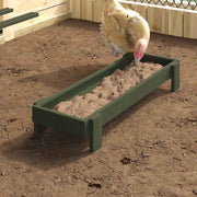 Hranilica za kokoške Maslinasto zelena 80 x 28 x 13.5 cm