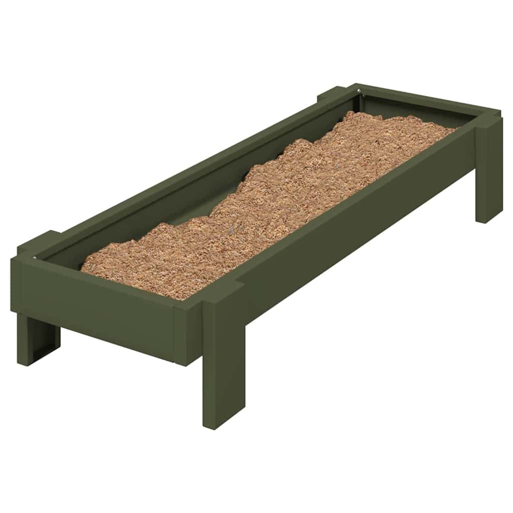 Hranilica za kokoške Maslinasto zelena 80 x 28 x 13.5 cm