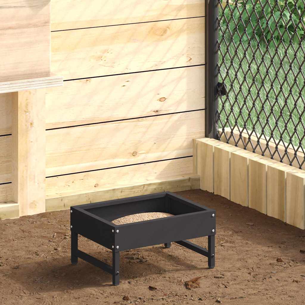 Feeder za ptice Crna 80 x 28 x 13.5 cm Hladno valjani čelik