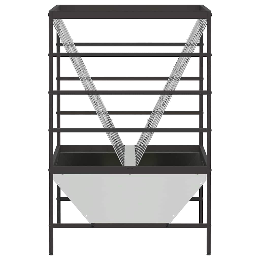 Hranilica za stoku Srebrno 100 x 60 x 90 cm Cinkani čelik