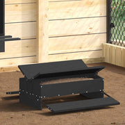 Feeder s nogom za piliće Crna 75 x 53 x 20,5 cm