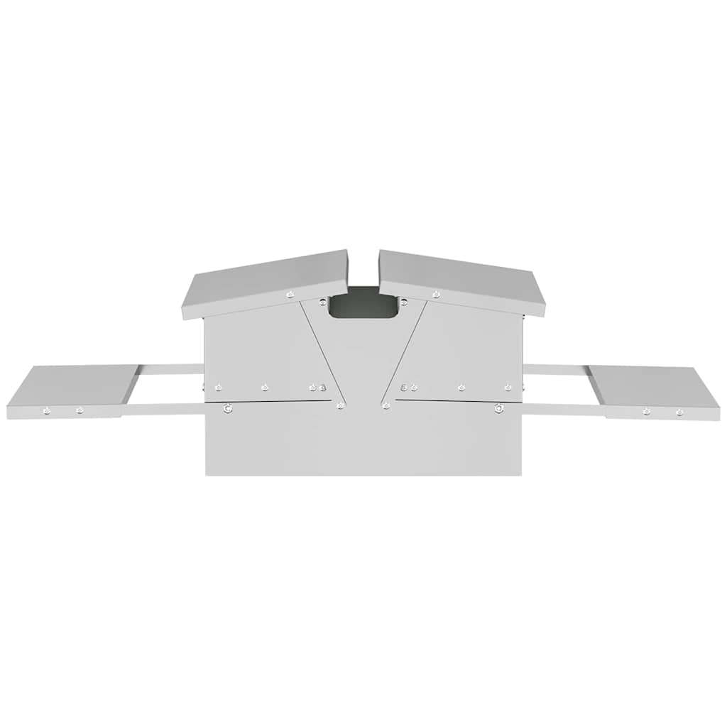 Feeder s nogom za piliće Srebrno 75 x 53 x 20,5 cm