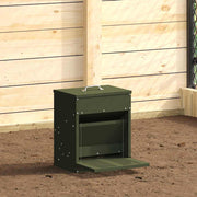 Feeder s nogom za piliće Maslinasto zelena 33 x 42 x 40 cm