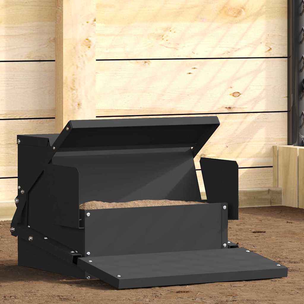 Feeder s nogom za piliće Crna 50 x 40 x 29 cm