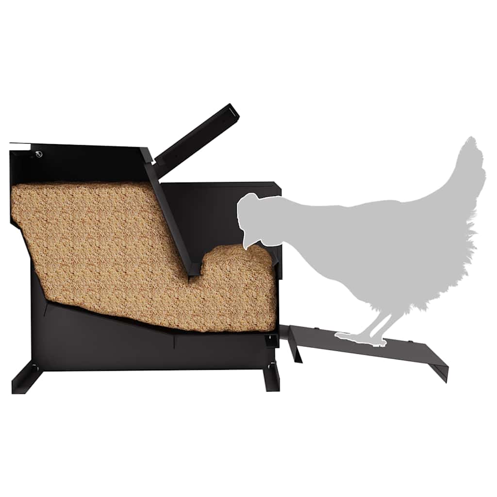 Feeder s nogom za piliće Crna 50 x 40 x 29 cm