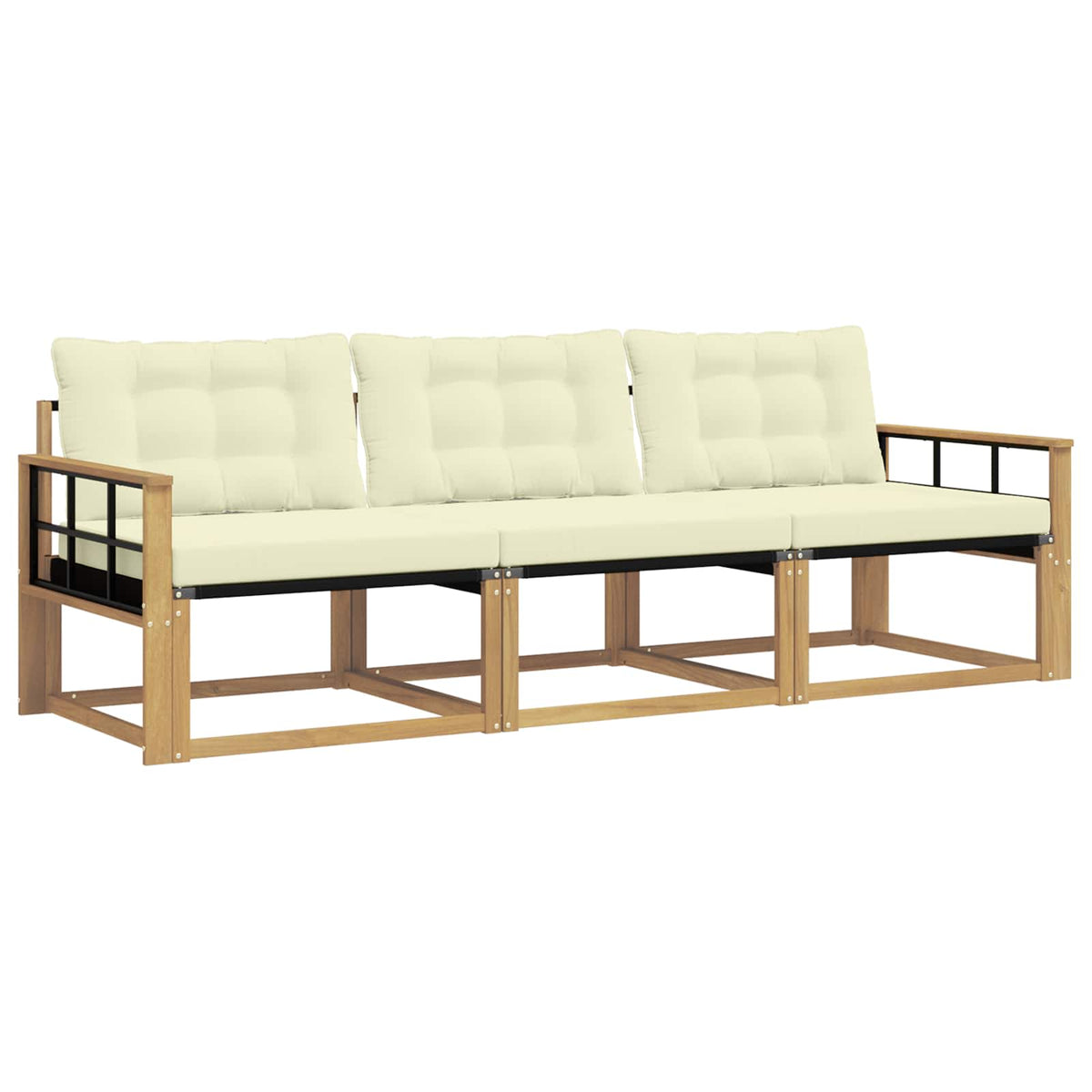 Set vanjskih sofa 3 kom. Bijela i krem