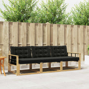 Set vanjskih sofa 3 kom. Bijela i crna