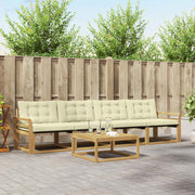 Set vanjskih sofa 5 pcs Bijela i krem