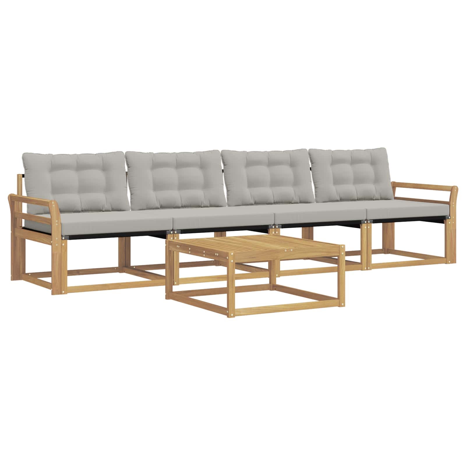 Set vanjskih sofa 5 pcs Bijela i svjetlosiva 79 x 79 x 37 cm