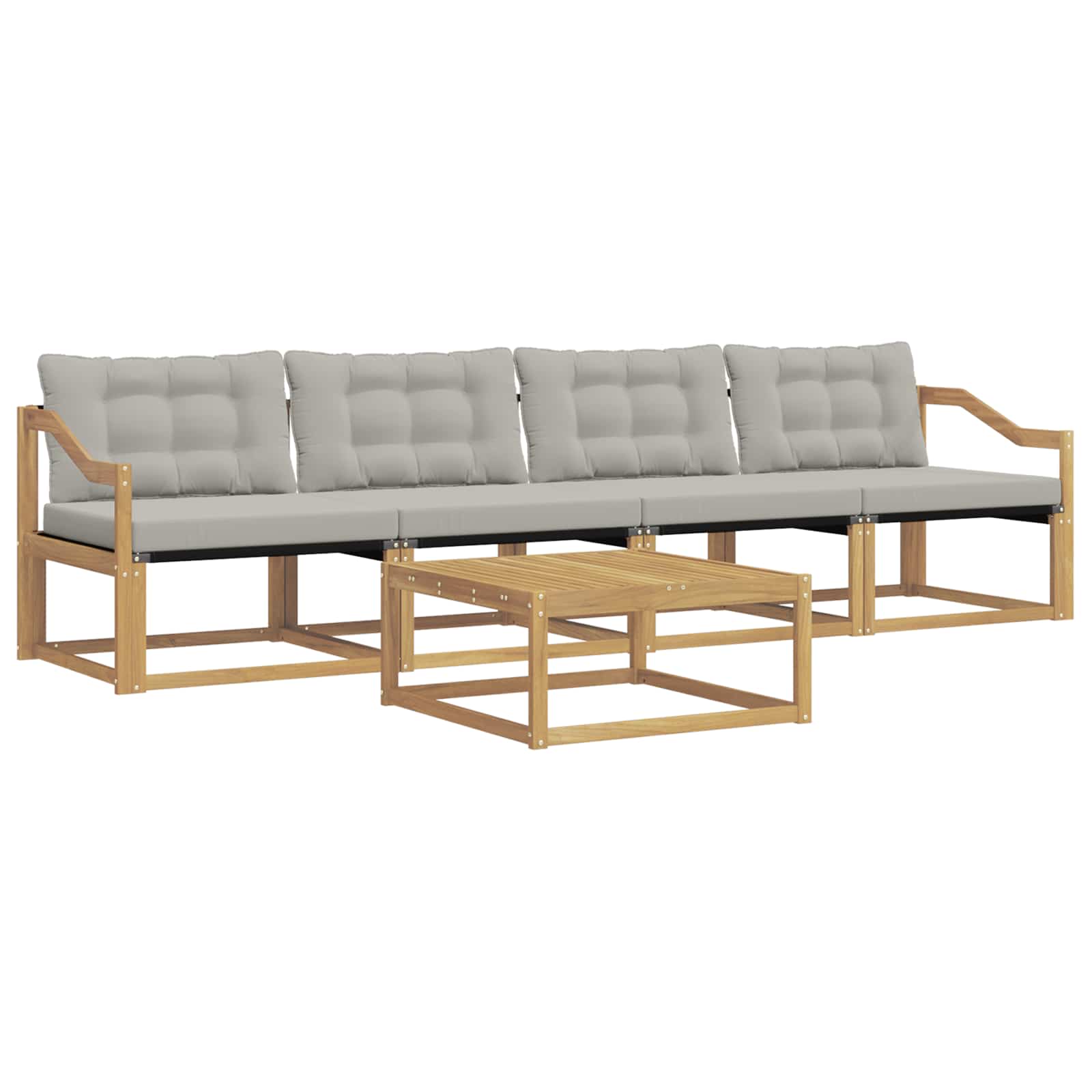 Set vanjskih sofa 5 pcs Bijela i svjetlosiva 79 x 79 x 37 cm