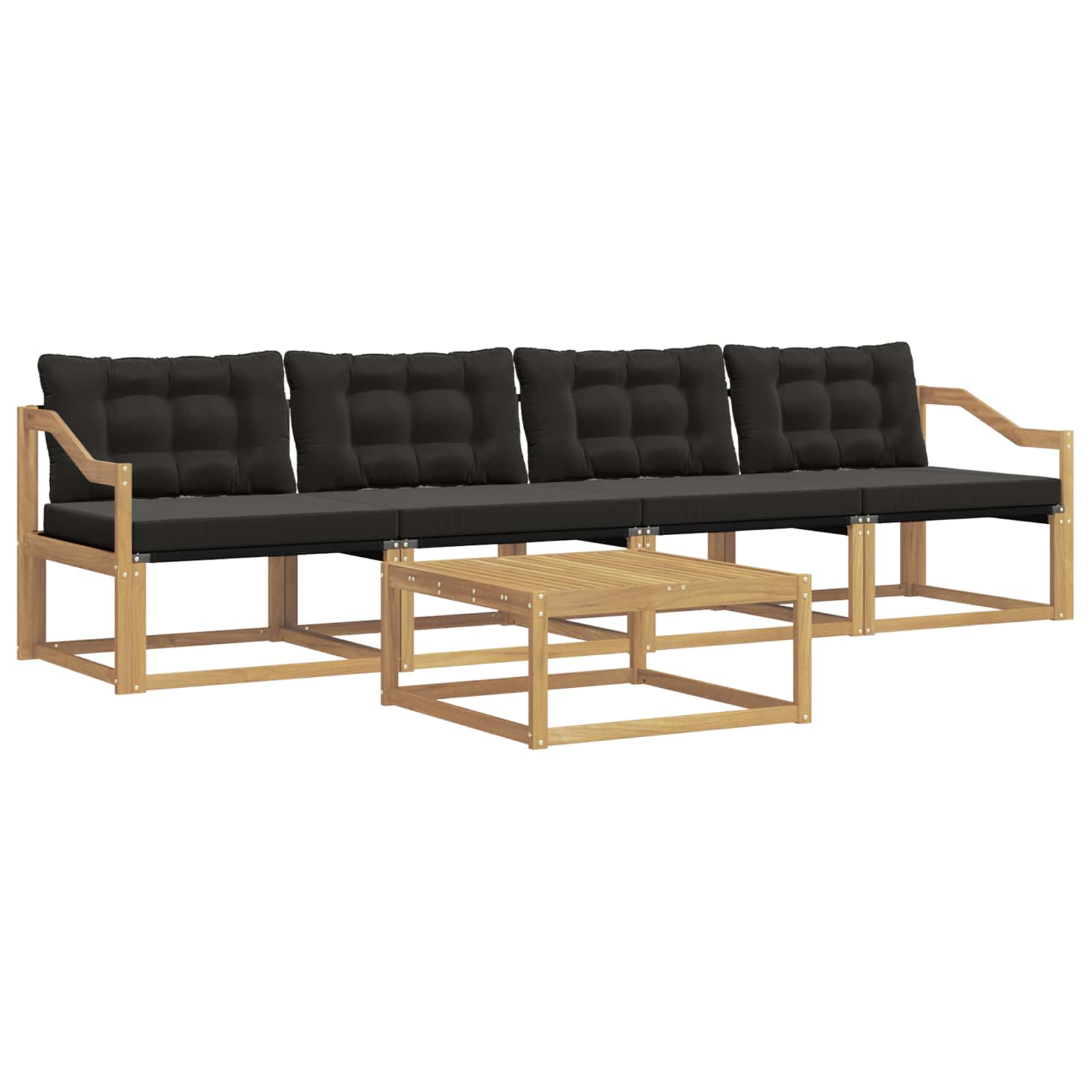 Set vanjskih sofa 5 pcs Bijela i crna 79 x 79 x 37 cm