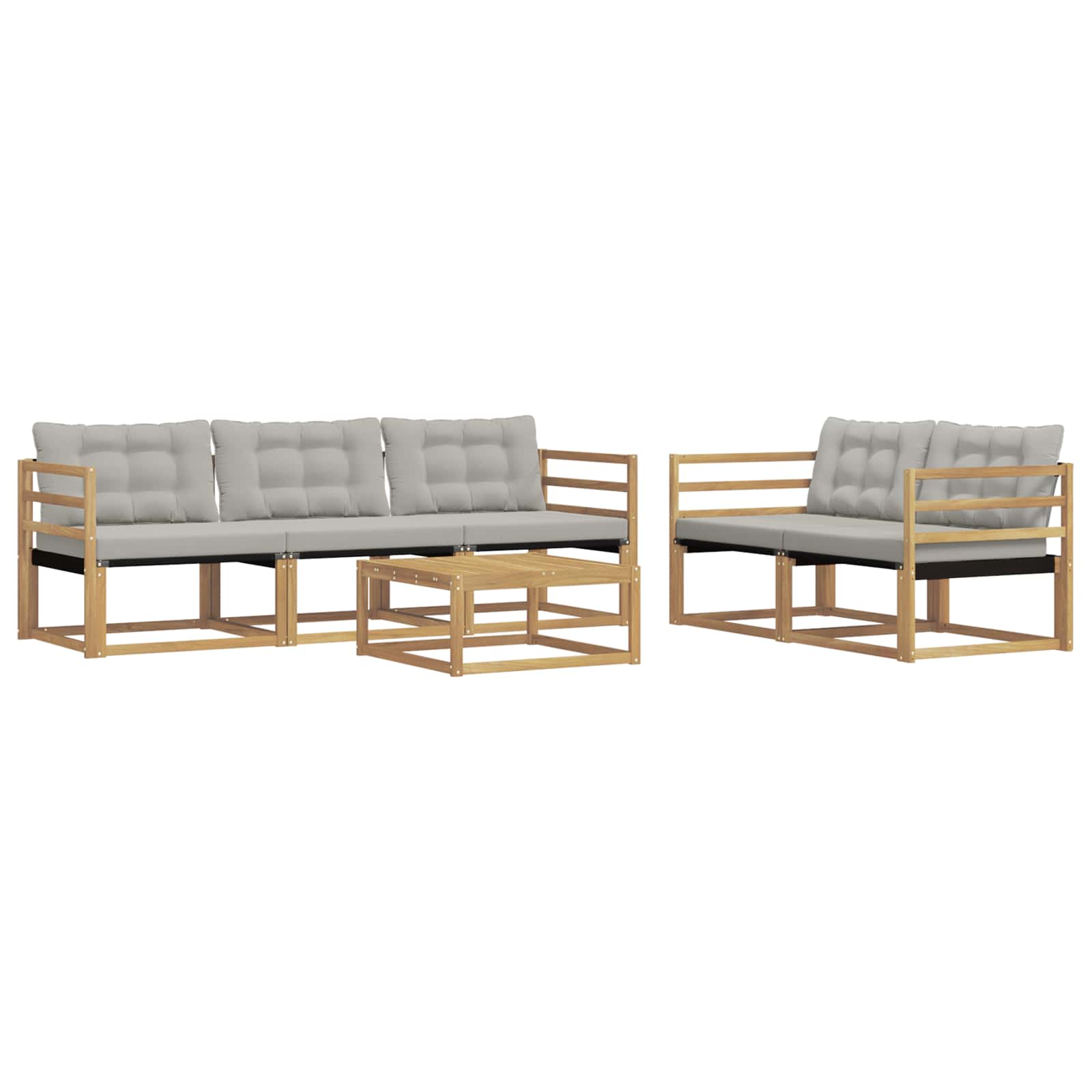 Set vanjskih sofa 6 pcs Bijela i svjetlosiva 79 x 79 x 37 cm