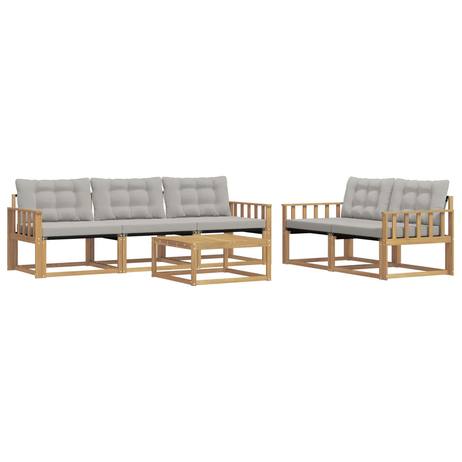 Set vanjskih sofa 6 pcs Bijela i svjetlosiva 79 x 79 x 37 cm