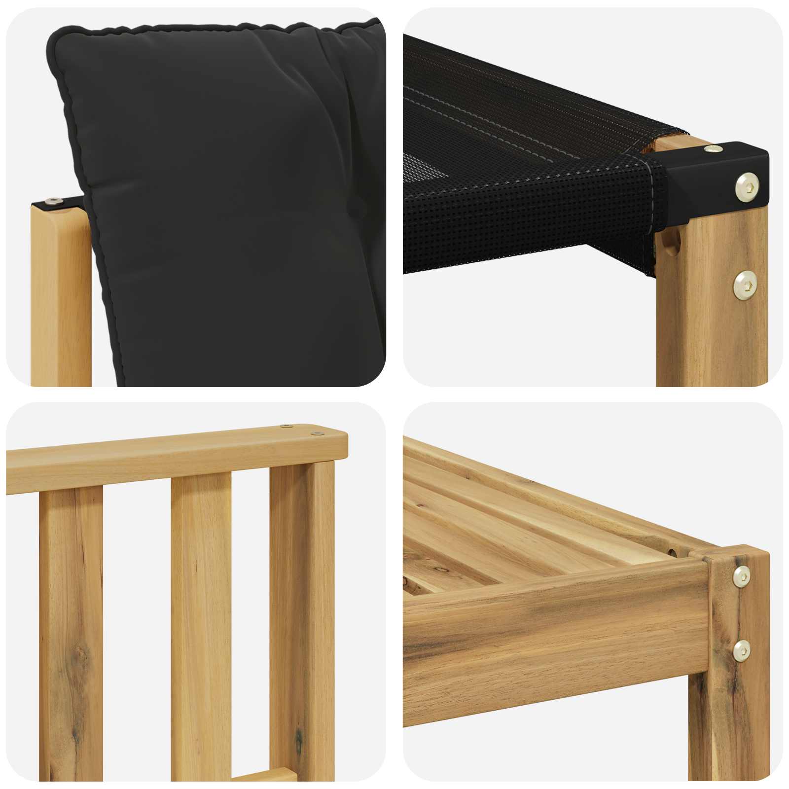 Set vanjskih sofa 6 pcs Bijela i crna 79 x 79 x 37 cm