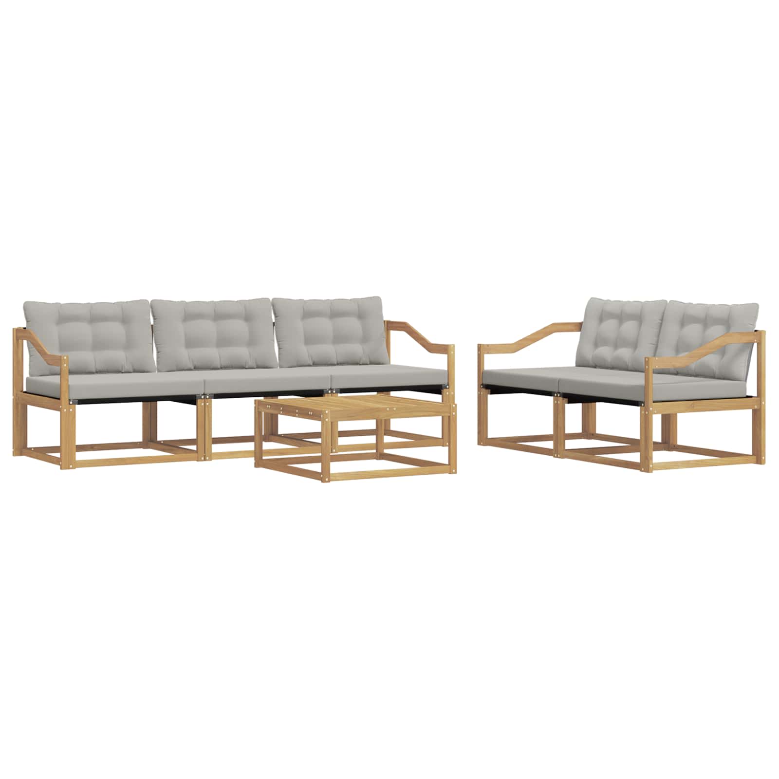 Set vanjskih sofa 6 pcs Bijela i svjetlosiva 79 x 79 x 37 cm