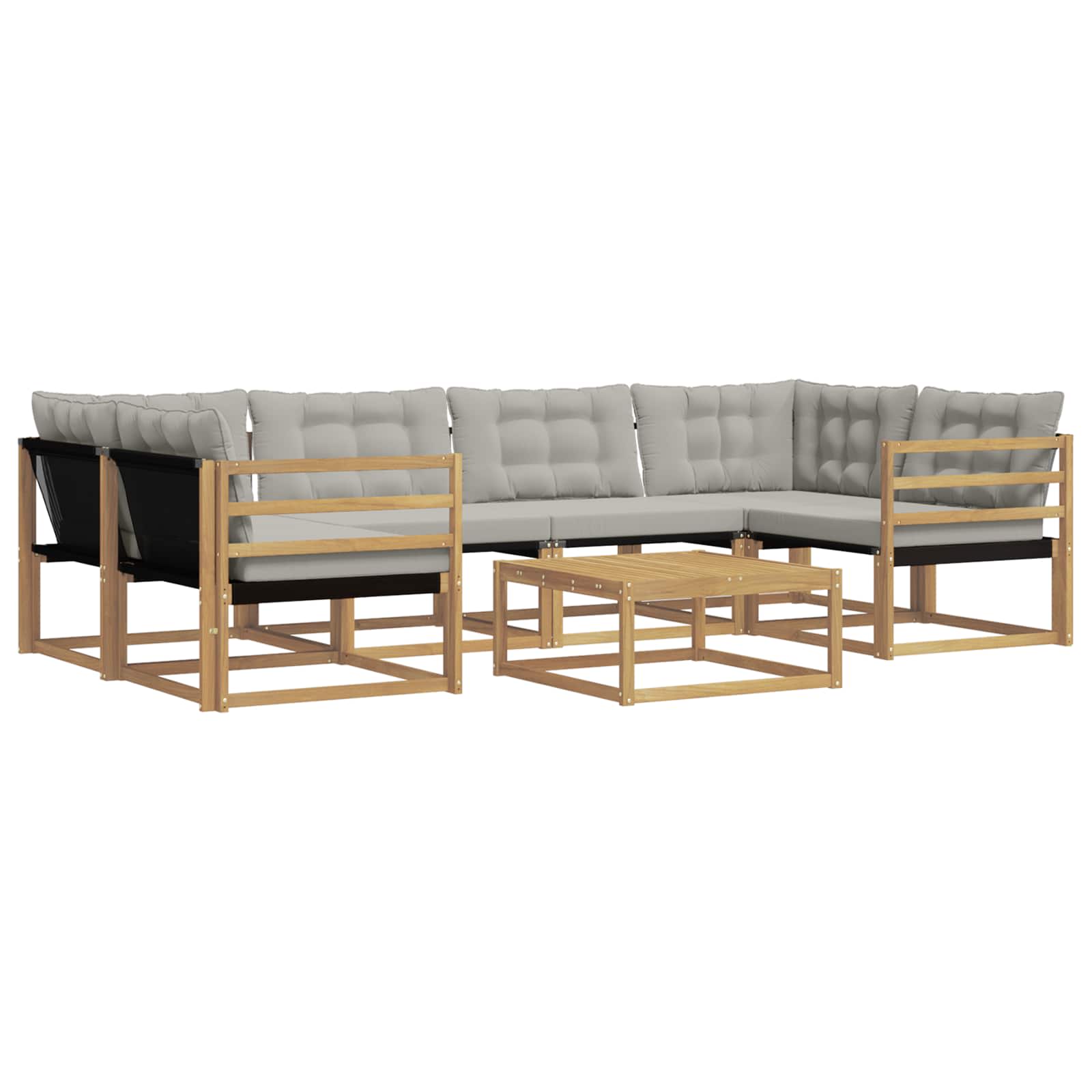 Set vanjskih sofa 7 pcs Bijela i svjetlosiva 79 x 79 x 37 cm