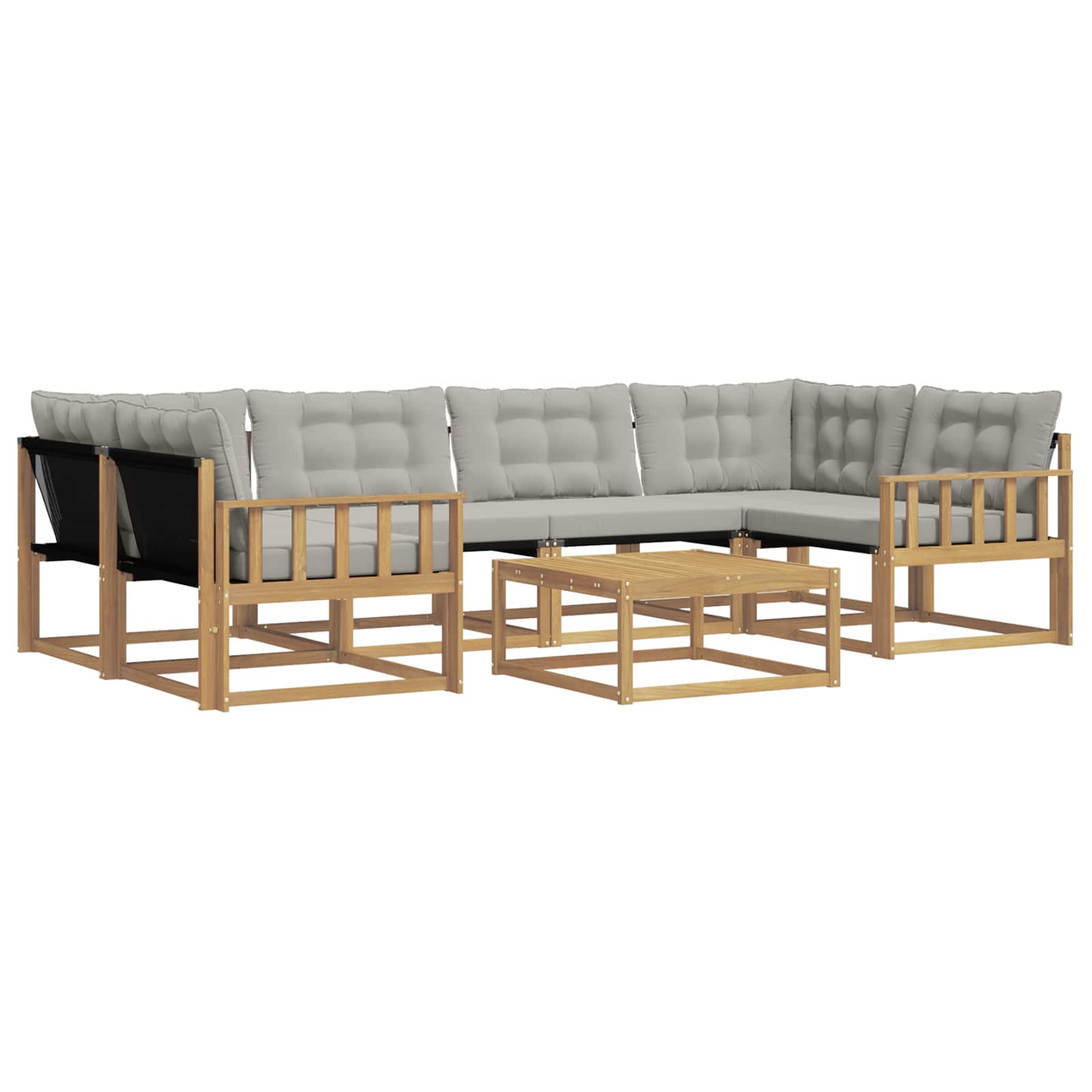 Set vanjskih sofa 7 pcs Bijela i svjetlosiva 79 x 79 x 37 cm