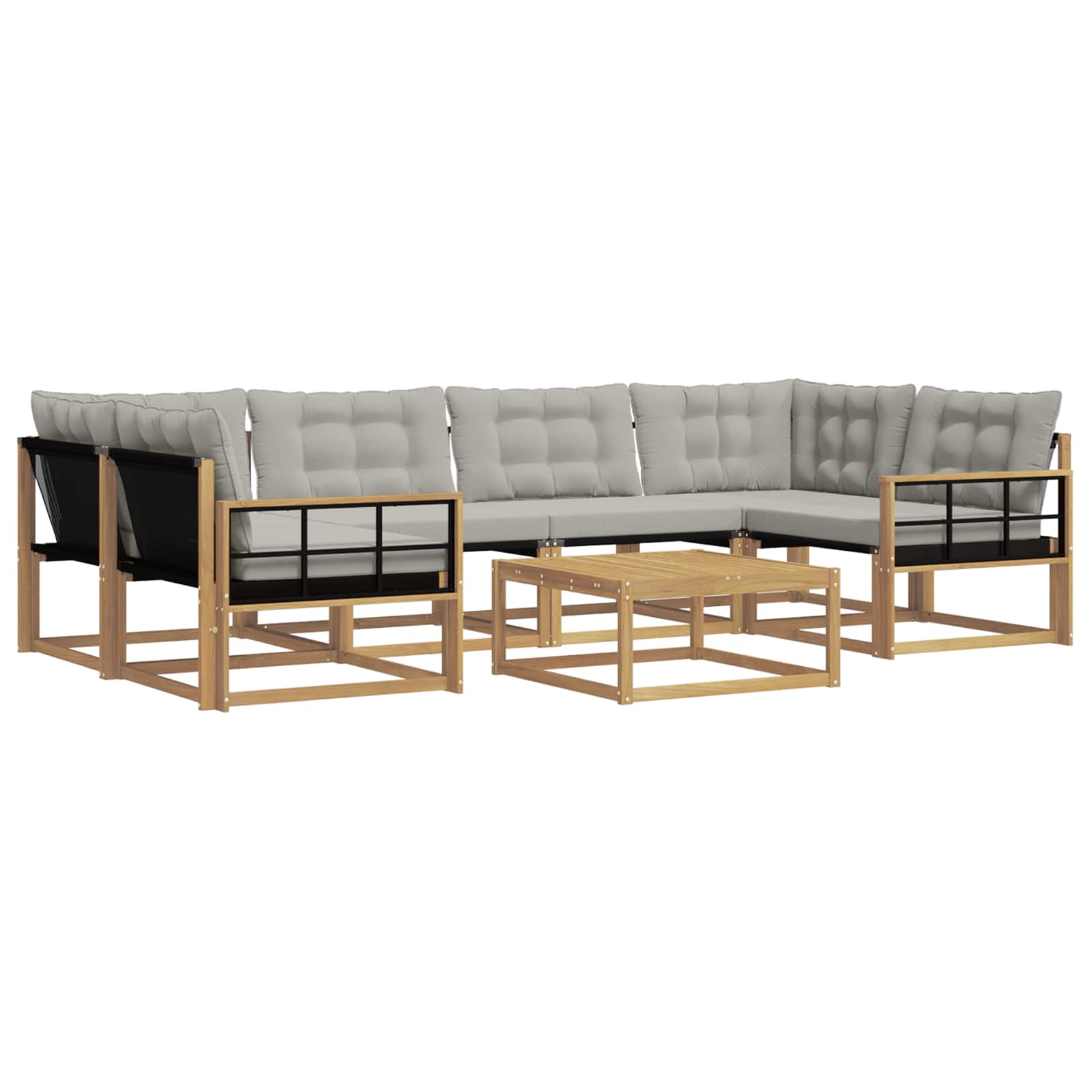 Set vanjskih sofa 7 pcs Bijela i svjetlosiva 79 x 79 x 37 cm