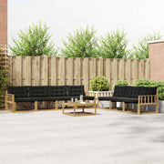 Set vanjskih sofa 8 kom. Bijela i crna