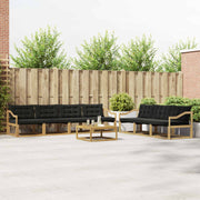 Set vanjskih sofa 8 kom. Bijela i crna