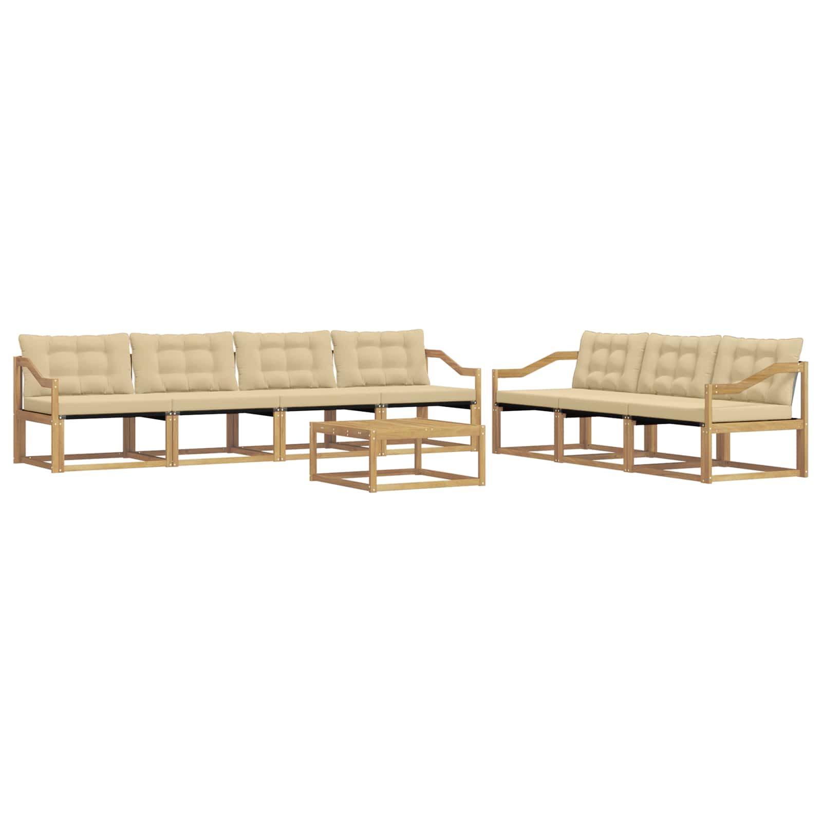 Set vanjskih sofa 8 pcs Bijela i bež