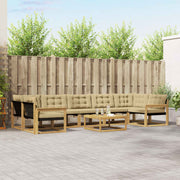 Set vanjskih sofa 8 pcs Bijela i bež 79 x 79 x 37 cm