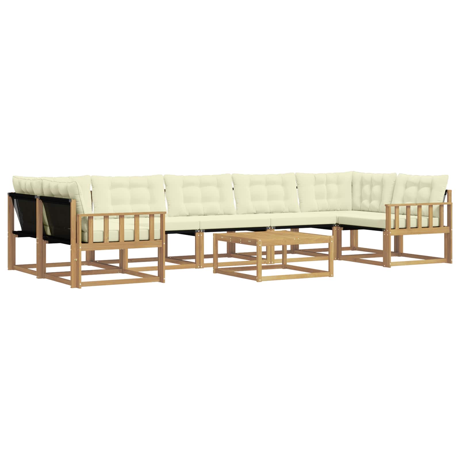 Set vanjskih sofa 8 pcs Bijela i krem 79 x 79 x 37 cm