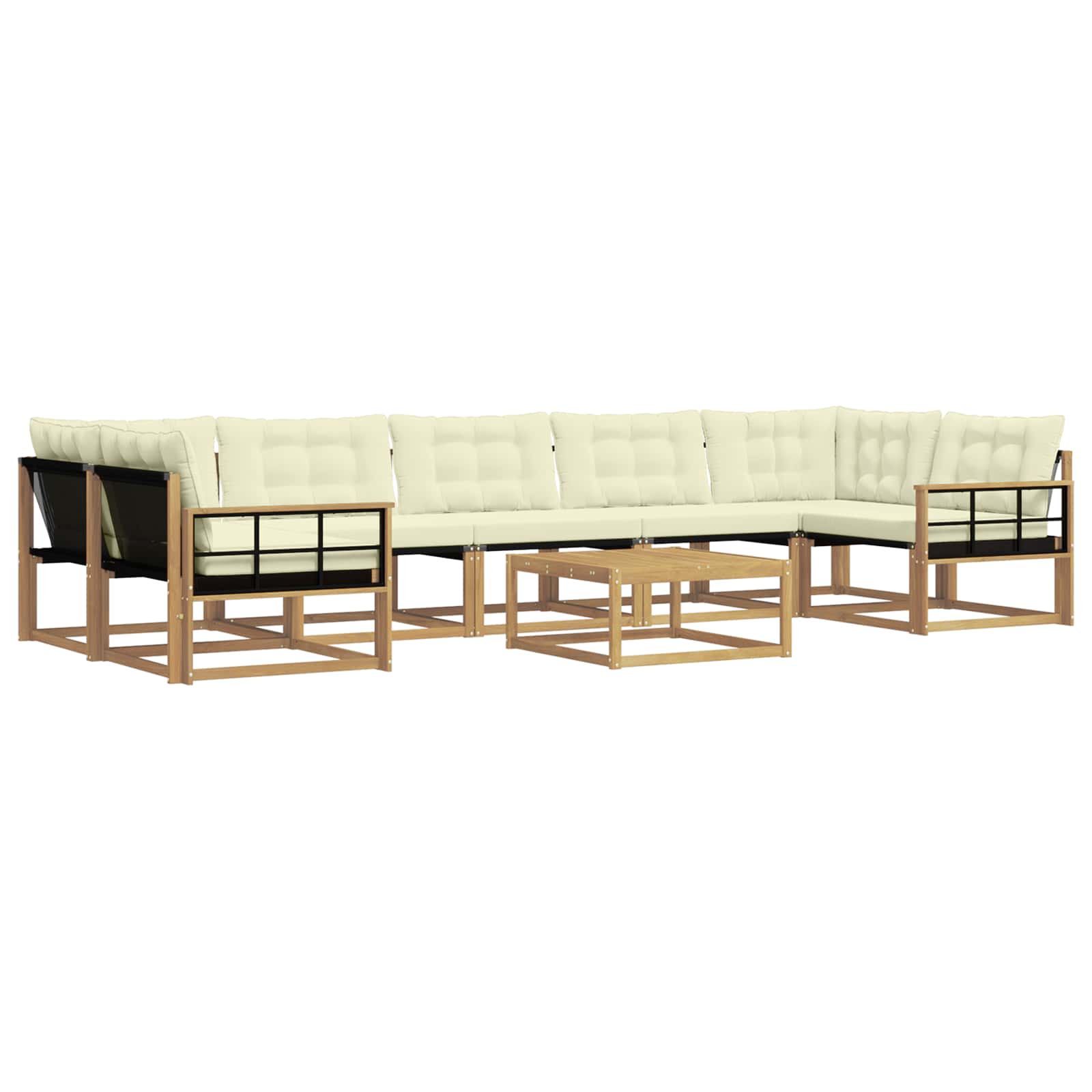 Set vanjskih sofa 8 pcs Bijela i krem 79 x 79 x 37 cm