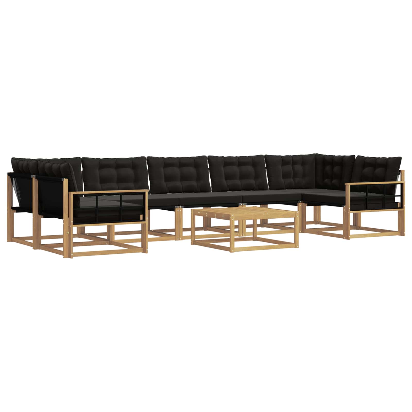 Set vanjskih sofa 8 pcs Bijela i crna 79 x 79 x 37 cm