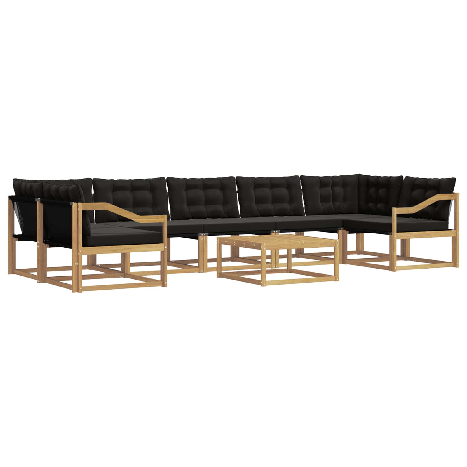 Set vanjskih sofa 8 pcs Bijela i crna 79 x 79 x 37 cm