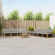 Set vanjskih sofa 9 kom. Bijela i svjetlosiva