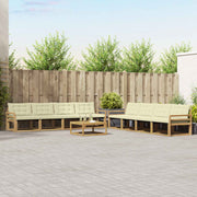 Set vanjskih sofa 9 kom. Bijela i krem
