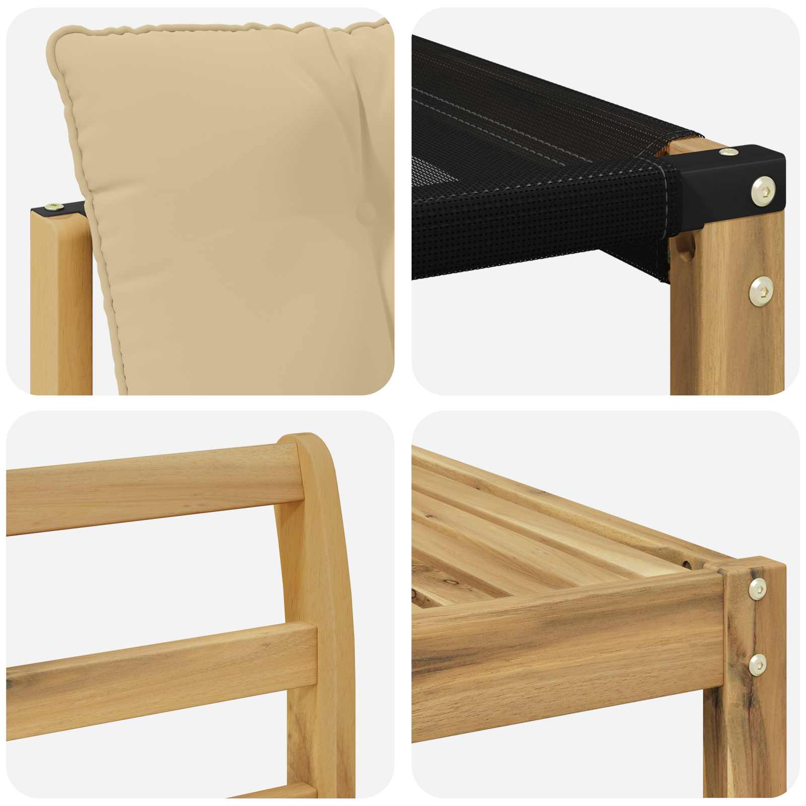 Set vanjskih sofa 9 pcs Bijela i bež 79 x 79 x 37 cm