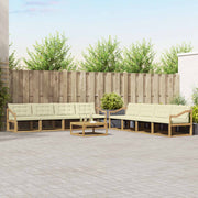 Set vanjskih sofa 9 kom. Bijela i krem