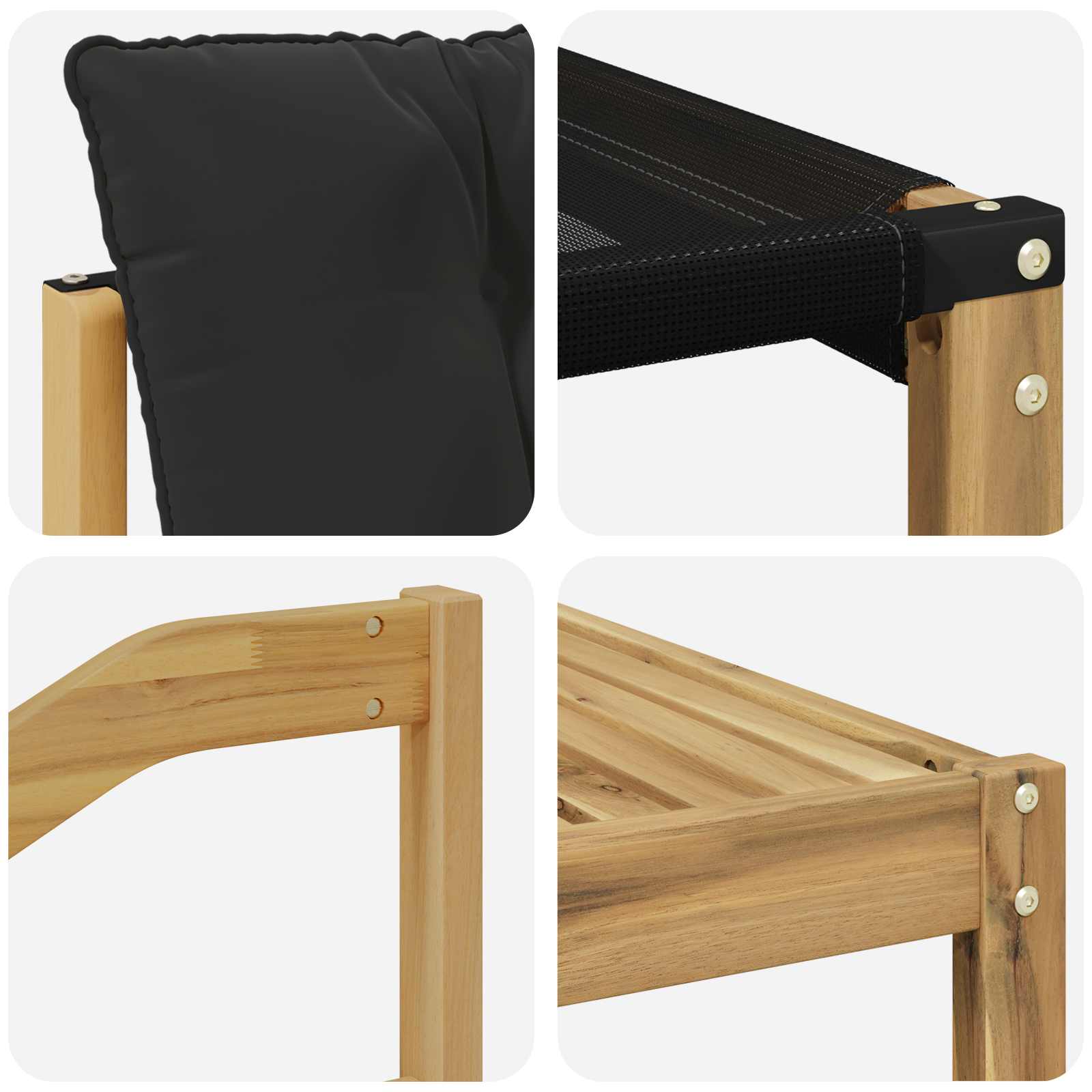 Set vanjskih sofa 9 kom. Bijela i crna