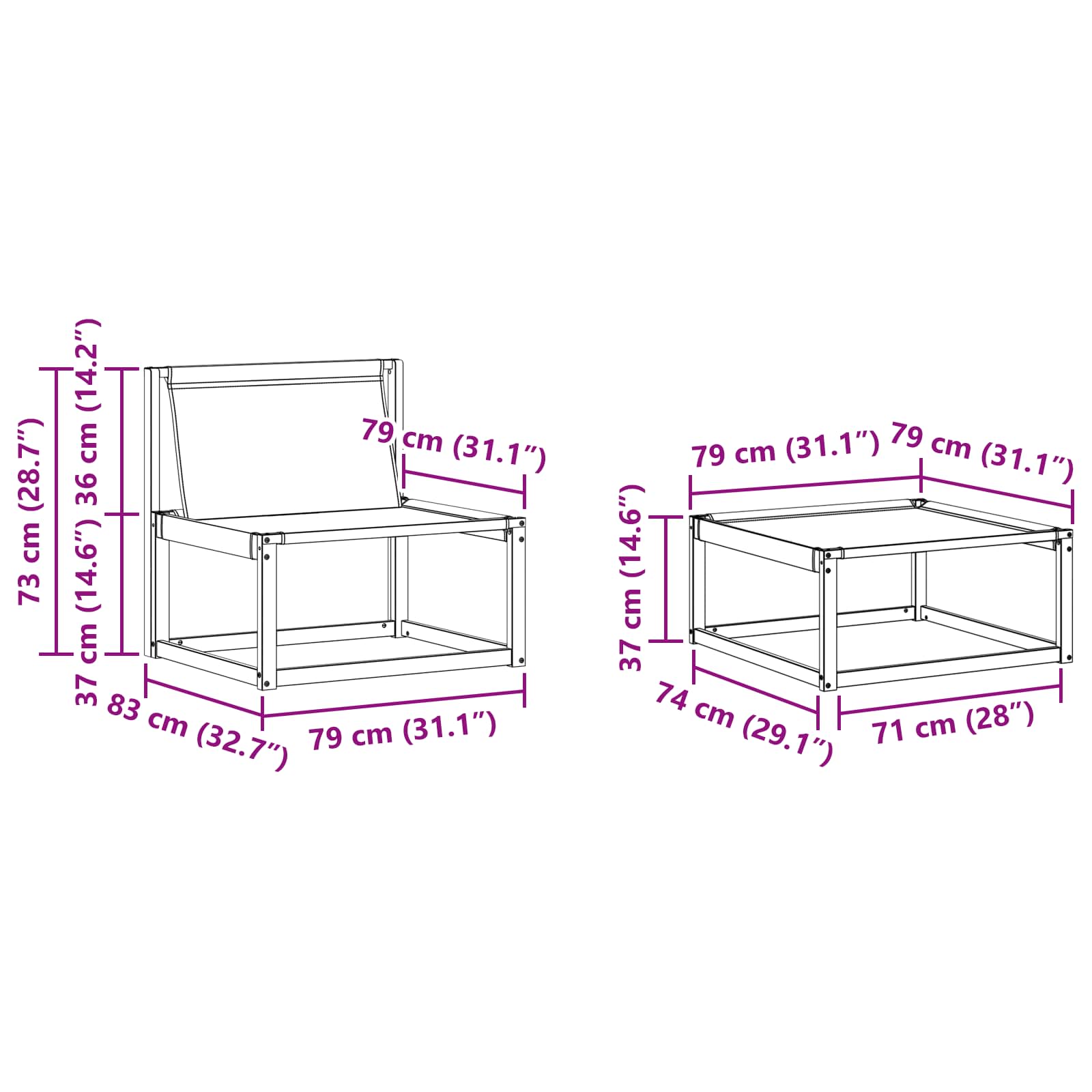 Set vanjskih sofa s jastukom 5 pcs Bijela i svjetlosiva