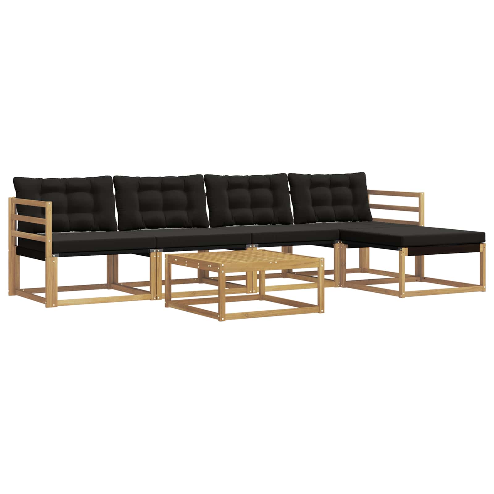 Set vanjskih sofa 6 pcs Bijela i crna 79 x 79 x 37 cm