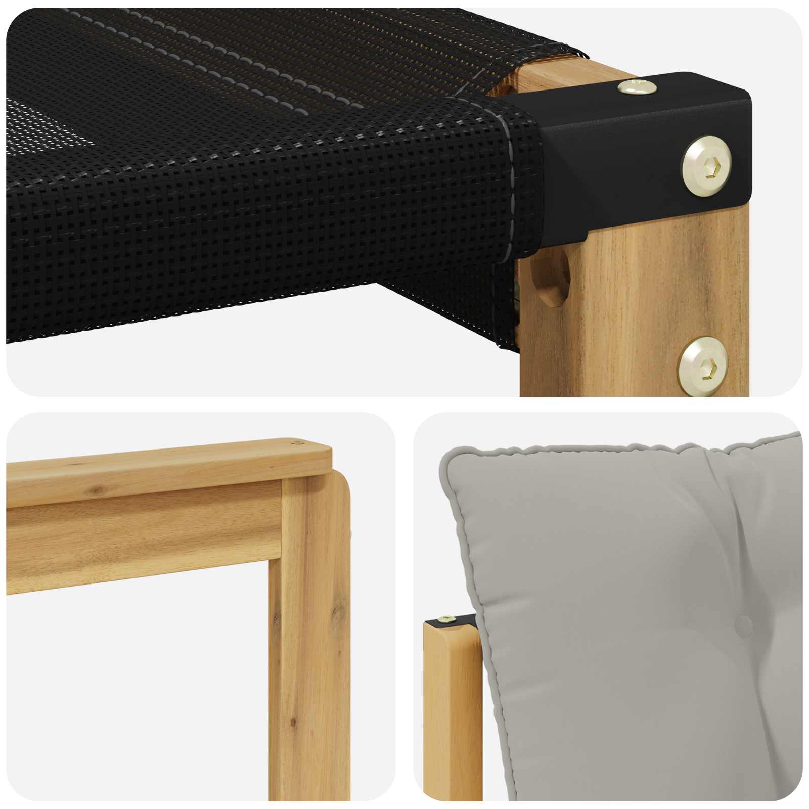 Set vanjskih sofa 6 pcs Bijela i svjetlosiva