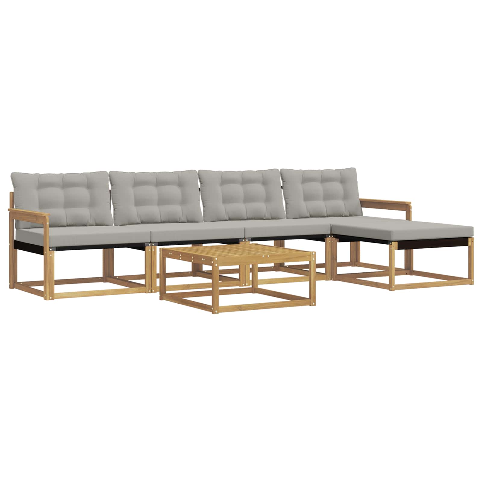 Set vanjskih sofa 6 pcs Bijela i svjetlosiva